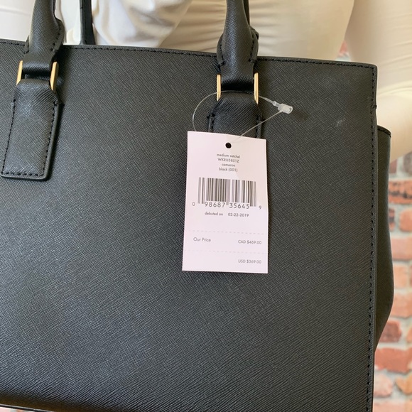 Kate spade Cameron medium satchel black crossbody - Picture 5 of 8